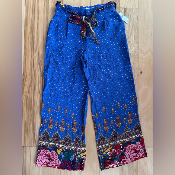 Anthropologie Ettitwa Flowy Floral Pants size 4 NWT - Picture 2 of 11